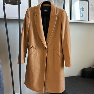 Zara Beige Camel Wool Coat Size Small S
